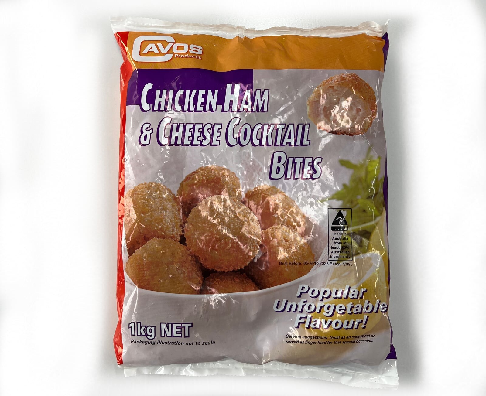 Cavos Products Chicken Cocktail Bites - Ham & Cheese