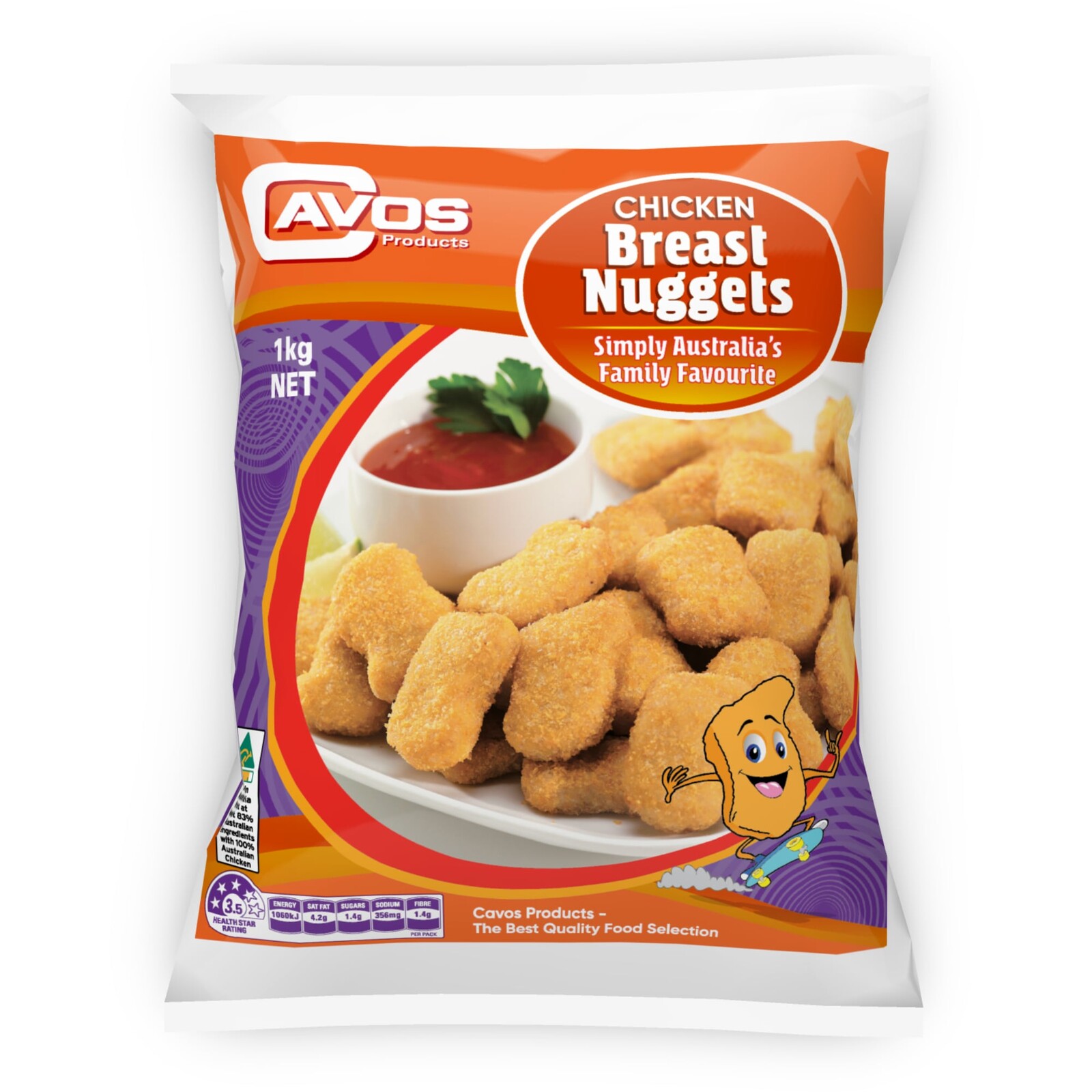 Cavos Products Crumbed Chicken Breast Nuggets
