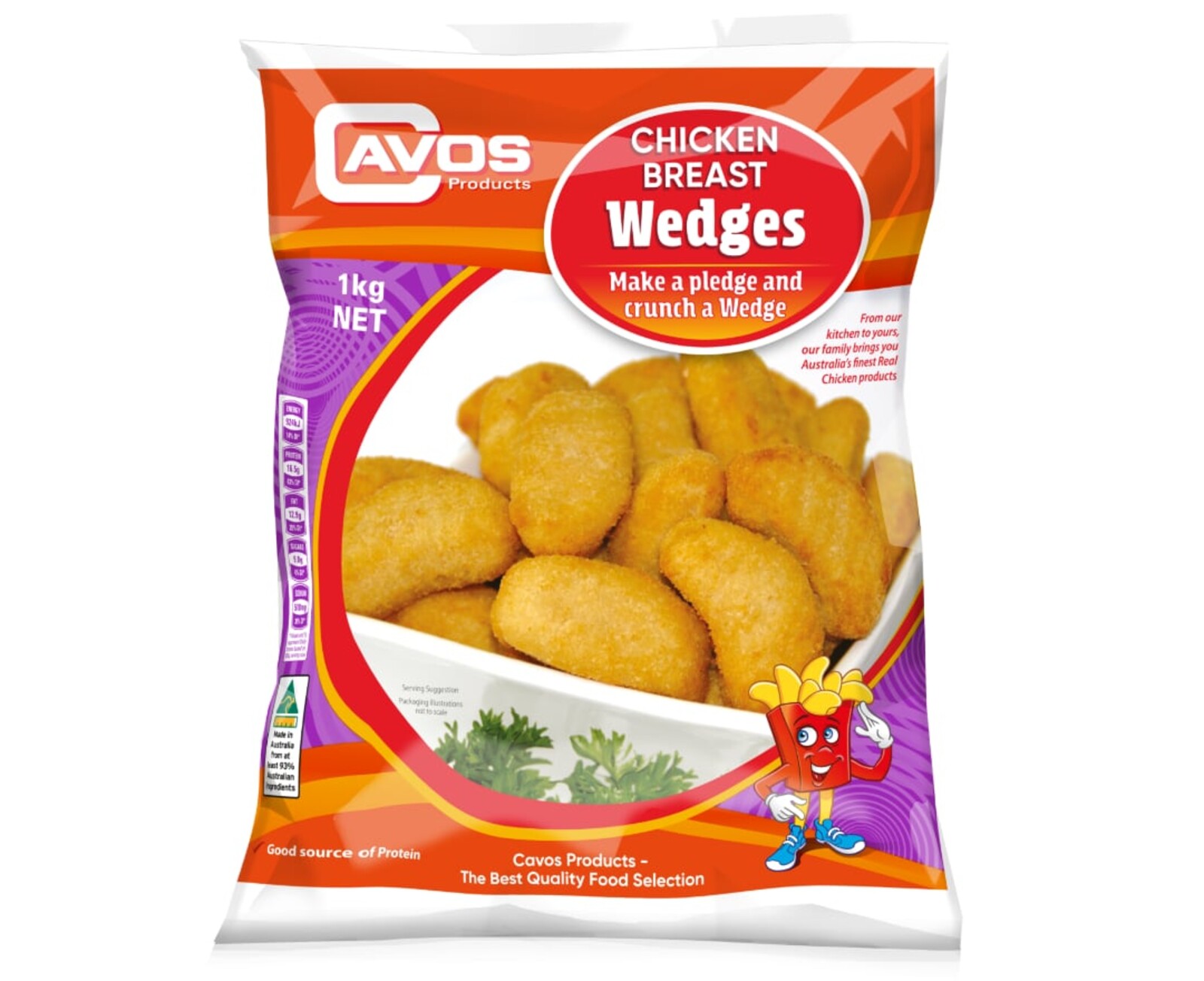 Cavos Products Kentucky Chicken Wedges 