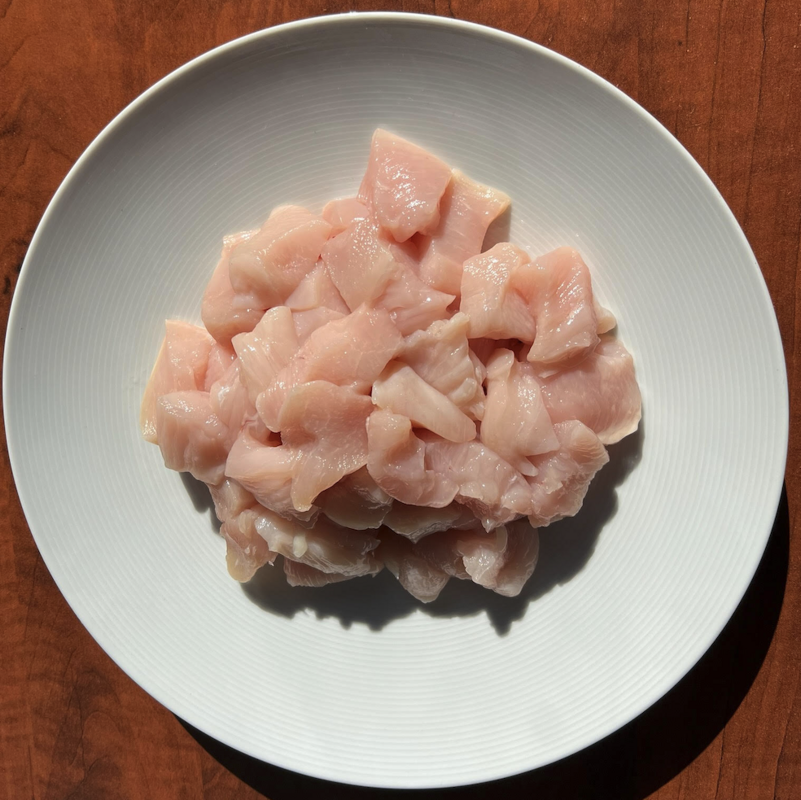 Cavos Products Fresh Chicken diced Breast fillet  ( RAW)