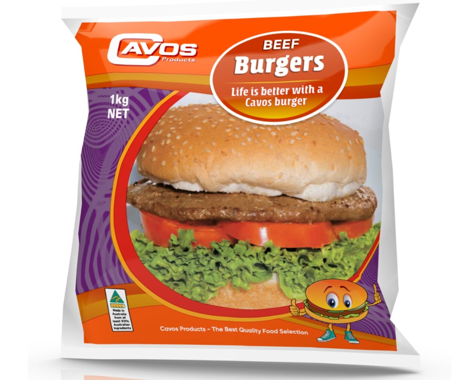 Cavos Products Gourmet Beef Burger 
